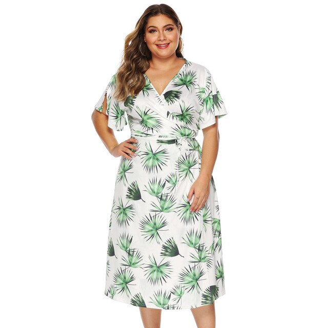 2020 new summer plus size long dress for women