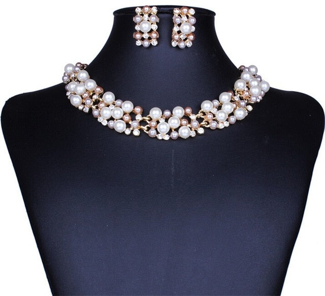 Bridal Simulated Pearl Jewellery Sets