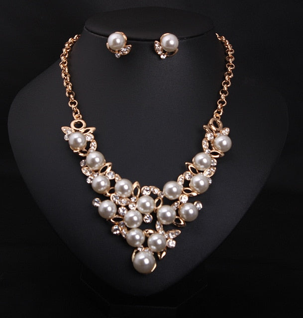 Bridal Simulated Pearl Jewellery Sets