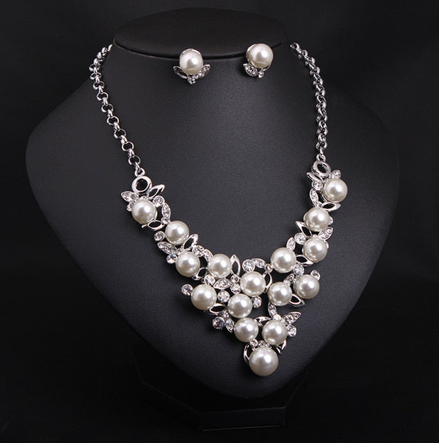 Bridal Simulated Pearl Jewellery Sets