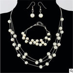 Bridal Simulated Pearl Jewellery Sets