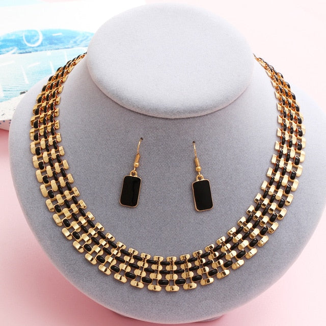 Colorful Square Shape Jewelry Sets For Women