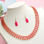 Colorful Square Shape Jewelry Sets For Women