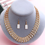 Colorful Square Shape Jewelry Sets For Women