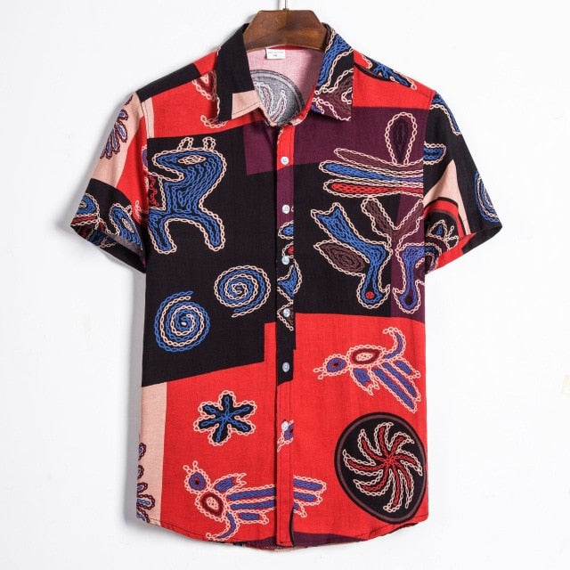 Fashion Print Hawaiian Shirt for Men