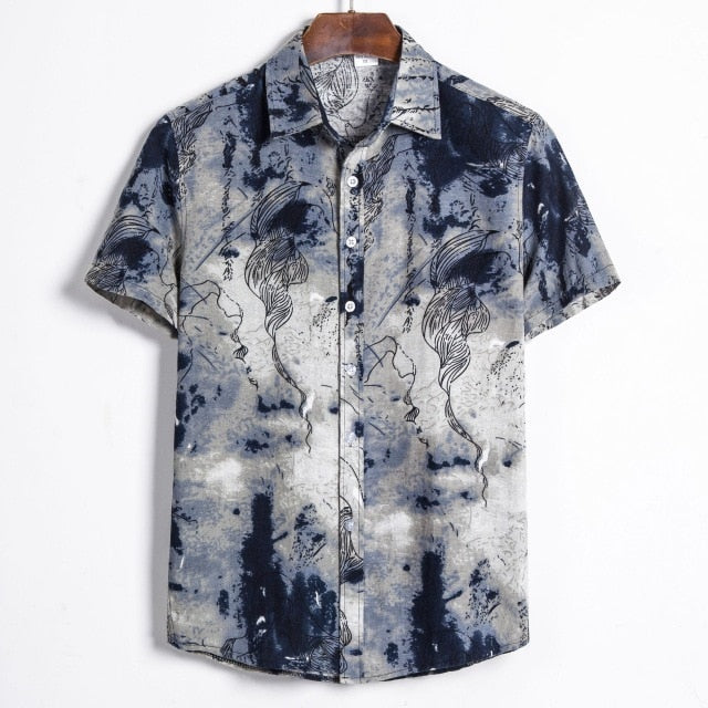 Fashion Print Hawaiian Shirt for Men