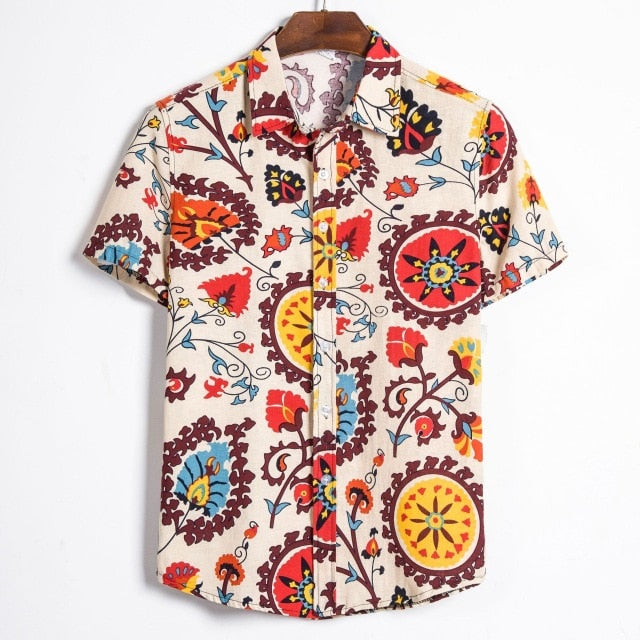 Fashion Print Hawaiian Shirt for Men