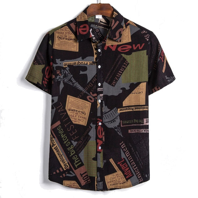 Fashion Print Hawaiian Shirt for Men