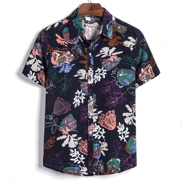 Fashion Print Hawaiian Shirt for Men