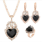 Elegant Gold Color Austrian Crystal Jewelry Set