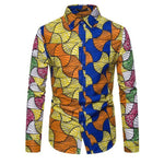 Fashion Totem Print African Dashiki Shirt Men