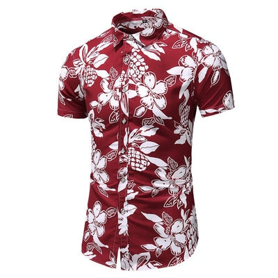 2020 Fashion Print Short Sleeve Hawaiian Shirt