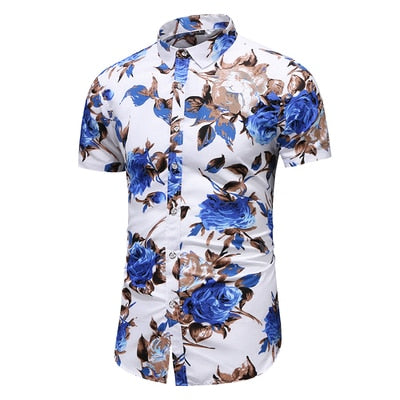 2020 Fashion Print Short Sleeve Hawaiian Shirt