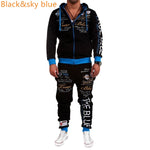 Men Sporting Suit Track Sets Hoodies+Pant Sweatsuit 2 Piece