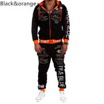 Men Sporting Suit Track Sets Hoodies+Pant Sweatsuit 2 Piece