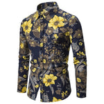 2020 New Summer Men Shirt Tops Long Sleeve Hawaiian Shirts