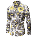 2020 New Summer Men Shirt Tops Long Sleeve Hawaiian Shirts