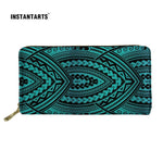 Women PU Leather Wallets Polynesian style