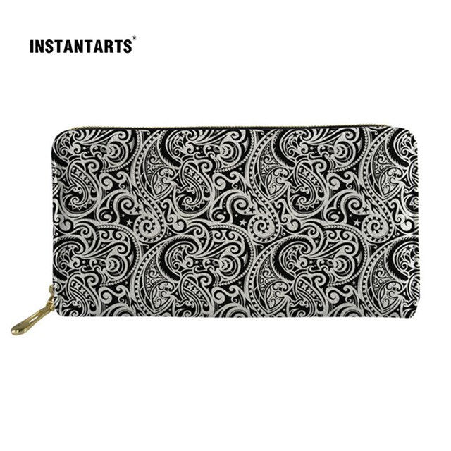 Women PU Leather Wallets Polynesian style