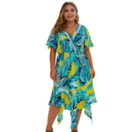 New summer plus size midi dress for women