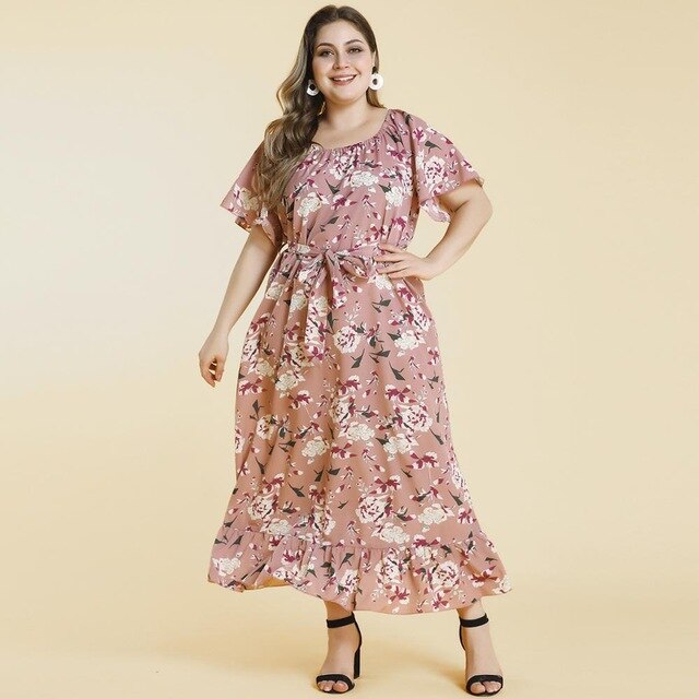 2020 summer plus size long dress for women