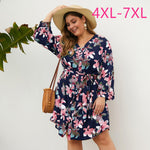 New spring autumn plus size midi dress for women