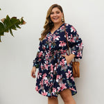 New spring autumn plus size midi dress for women