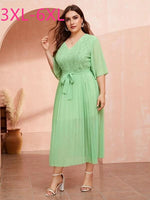 New 2020 summer plus size lace long dress