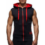 Men's Sleeveless Hoodies Cardigans Jacket Summer Causal