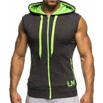 Men's Sleeveless Hoodies Cardigans Jacket Summer Causal