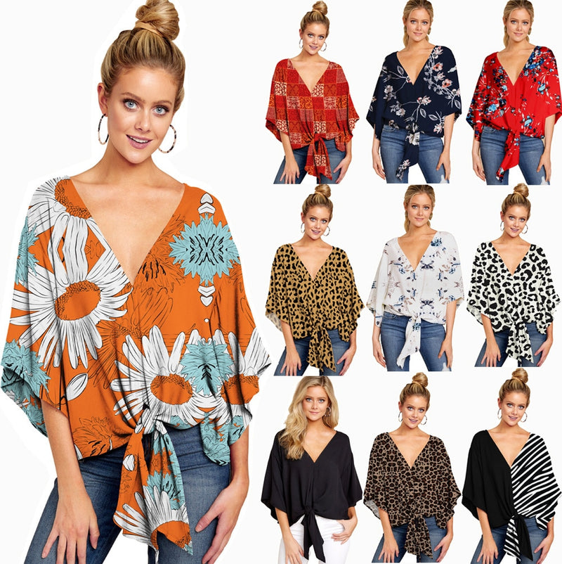 Summer Casual Loose Women Blouse Plus Size