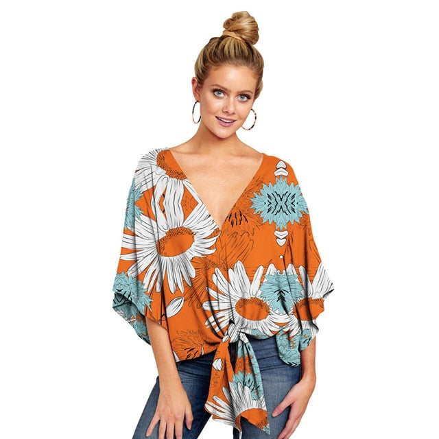 Summer Casual Loose Women Blouse Plus Size