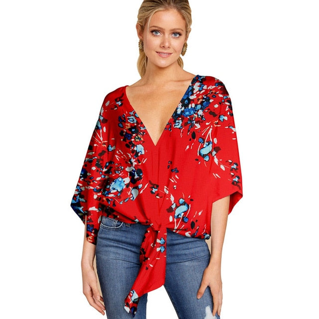 Summer Casual Loose Women Blouse Plus Size