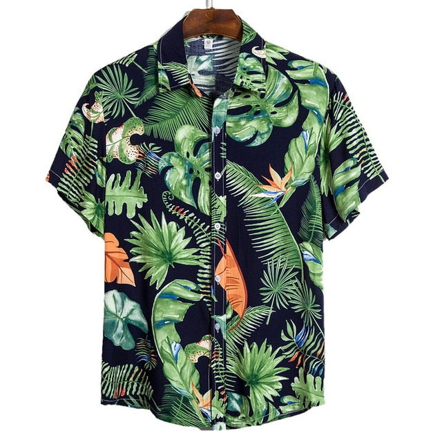 New Arrival Summer Men Hawaiian Casual Shirts