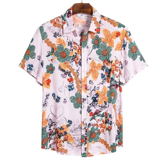 New Arrival Summer Men Hawaiian Casual Shirts