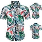 Summer Mens Leaf Print Shirts 2020 New Fashion Brand