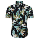 Summer Mens Leaf Print Shirts 2020 New Fashion Brand