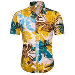 Summer Mens Leaf Print Shirts 2020 New Fashion Brand