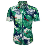 Summer Mens Leaf Print Shirts 2020 New Fashion Brand