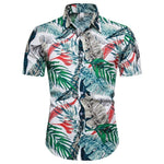 Summer Mens Leaf Print Shirts 2020 New Fashion Brand