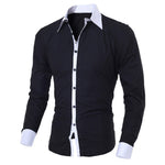 Personality Men's Casual Slim Long sleeve Shirt