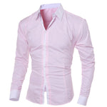 Personality Men's Casual Slim Long sleeve Shirt