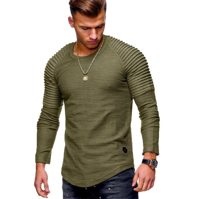 New Arrival Casual Pullover Men Long Sleeve O-Neck