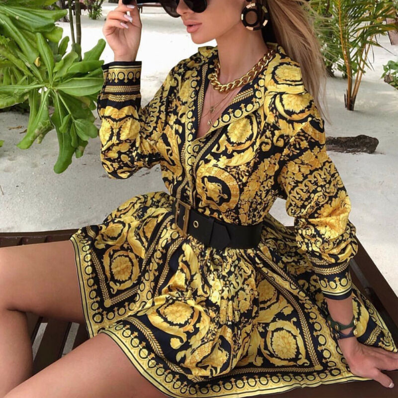 Fashion Vintage Womens Boho Dress 2020