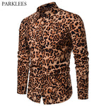 Men's Hipster Leopard Pattern Shirt