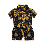 Flower Print Shirt Clothing Costume Baby Boys Clothes Set