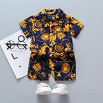 Flower Print Shirt Clothing Costume Baby Boys Clothes Set