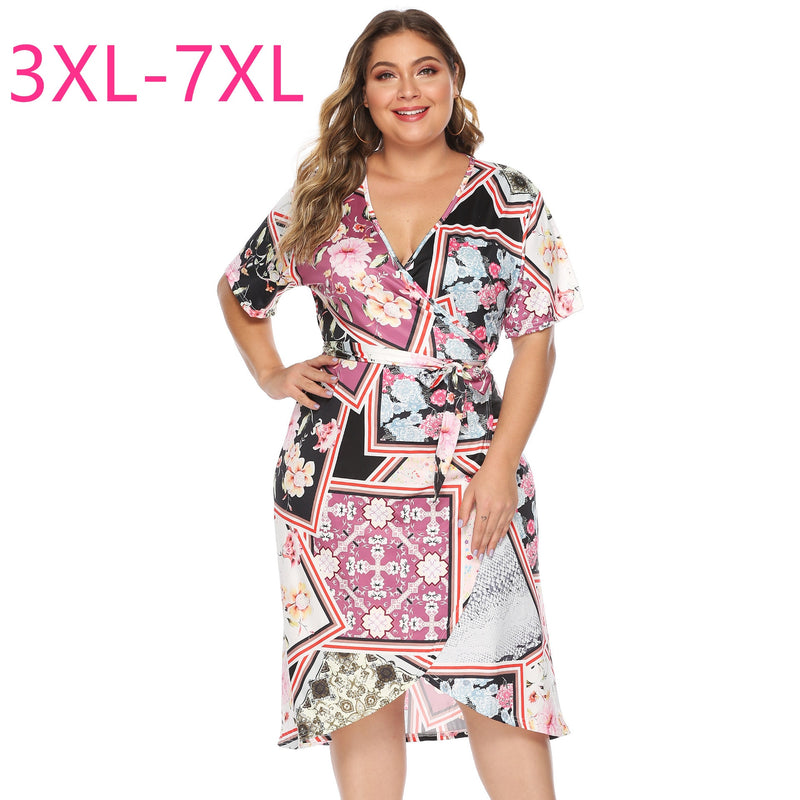 2020 new summer plus size long dress for women