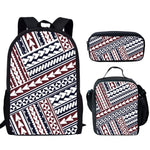 FORUDESIGNS Polynesian Traditional Tribal Print 3pcs Primary Kids School Bags Set Children School Backpack Satchel Shoulder Bags