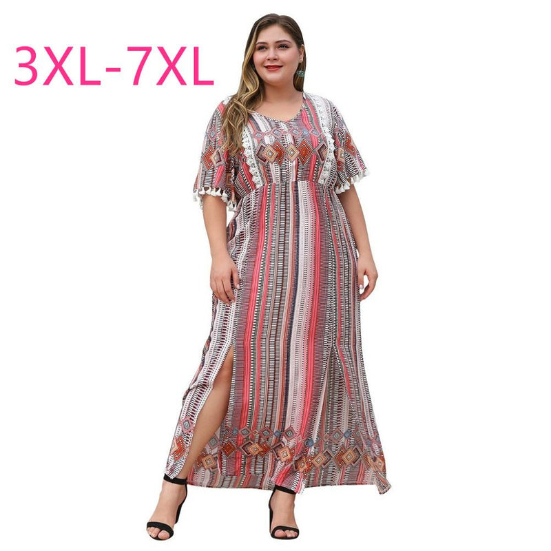 2020 summer plus size long dress for women